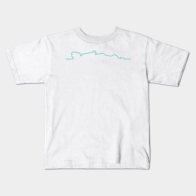 Mercedes F1 Car Line Art - 2022 Model Kids T-Shirt by GreazyL